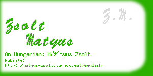 zsolt matyus business card